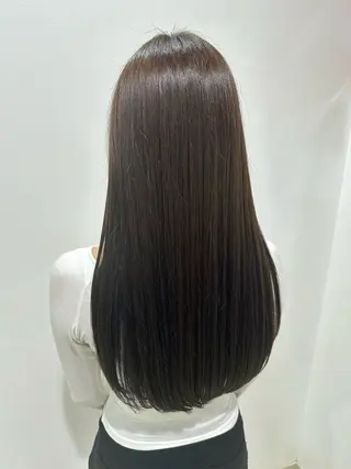 ロング カラー ブリーチ/艶カラー /縮毛矯正/みなのヘアスタイル