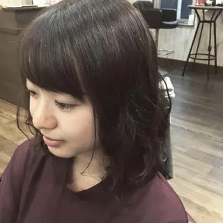 ミディアム カラー パーマ 金崎 新吾のヘアスタイル