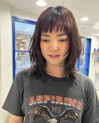 セミロング カラー ニュアンスヘア☆樋口 希世☆のヘアスタイル