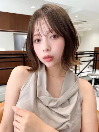 ミディアム カラー 韓国風/艶カラー/ 透明感/水野啓太のヘアスタイル