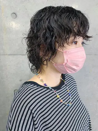 パーマ ボブパーマコテ巻き風 パーマNo1深江秀平のヘアスタイル