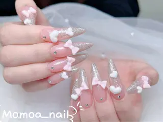 ネイル MoMoA Nail ネイル長さ出し専門店のネイルデザイン