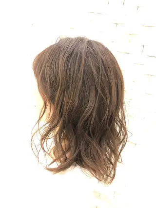 セミロング カラー パーマ 🧡艶髪・ゆるふわ style💛ミユのヘアスタイル