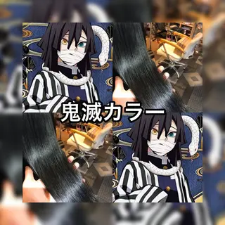 ミディアム カラー haco+所属・🌈派手髪エクステ ブレイズ🌈ひろとのヘアスタイル