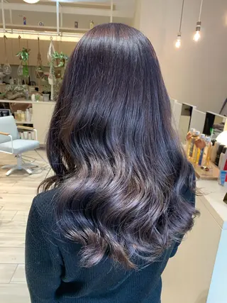 ロング カラー Blue 髪質改善 💎松藤 莉奈のヘアスタイル