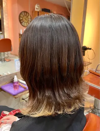 ミディアム カラー 若林 良のヘアスタイル