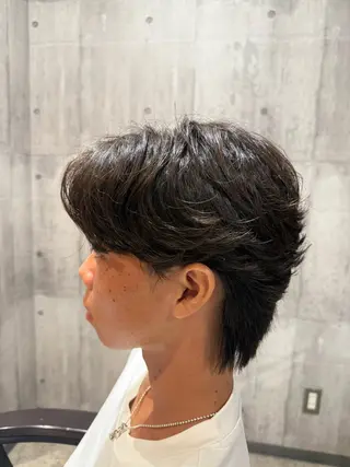 ミディアム 海老澤 玲二のヘアスタイル