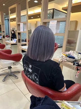 ミディアム カラー プログレス小平小川所属・フェザー/波巻き 雫石大夢のヘアスタイル