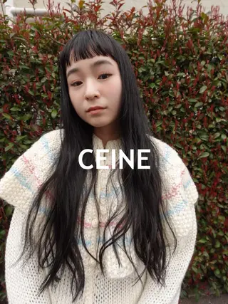 ミディアム カラー パーマ CEINE OURのヘアスタイル