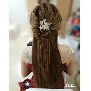ロング ヘアアレンジ fun./ヘアセット /エクステ/着付のその他イメージ