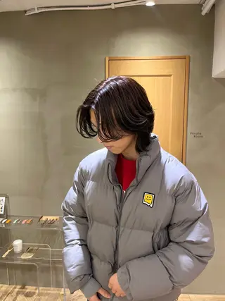 カラー メンズ レイヤーカット🐩 透明感カラー モカのヘアスタイル