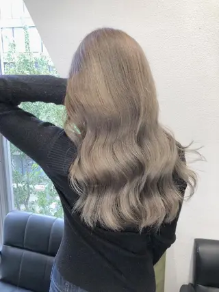 セミロング カラー ヘアアレンジ 透明感/レイヤー 🇰🇷tomonaのヘアスタイル