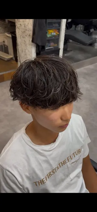 パーマ メンズ 似合わせヘア/ ハイライト/廣田歩のヘアスタイル