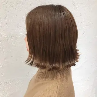 ミディアム カラー 🫧透明感カラー/ ボブ/小笠原汐海🪽のヘアスタイル