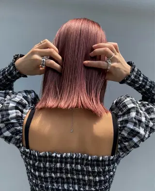 ミディアム カラー パーマ ヘアアレンジ レイヤー/韓国/透明 感/Shionのヘアスタイル