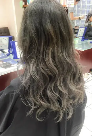 ミディアム カラー モテ髪透明感❤️ デイズヘアカラーのヘアスタイル