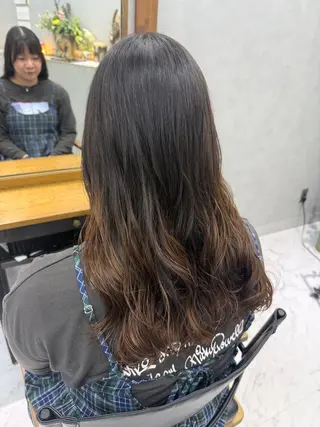 セミロング パーマ 透明感カラー/パーマ 🌀アオノのヘアスタイル