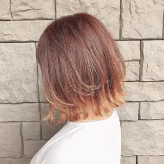 ミディアム カラー 店長/mao/ 前髪/顔周りカットのヘアスタイル