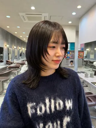 ミディアム 山元 くるみのヘアスタイル