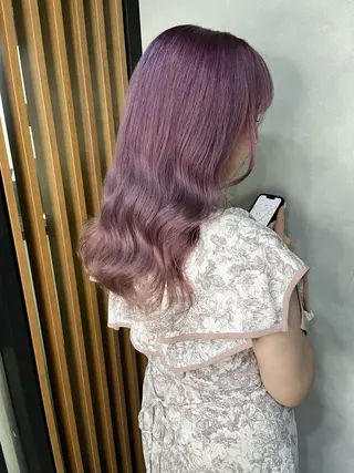 セミロング 濱川響太レディース カットモデルのヘアスタイル