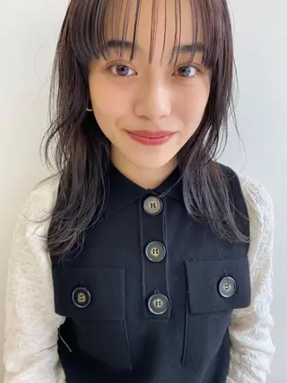 セミロング ボブ/ハイトーン REINAのヘアスタイル