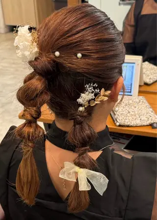 ヘアアレンジ ハイトーン/ダブル カラー/あやかのヘアスタイル