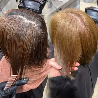 カラー ルシ🌈/ハイトーン デザインカラー/町田のヘアスタイル