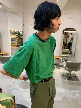 ミディアム パーマ メンズ 【takk】 ナカヤママサヨシのヘアスタイル