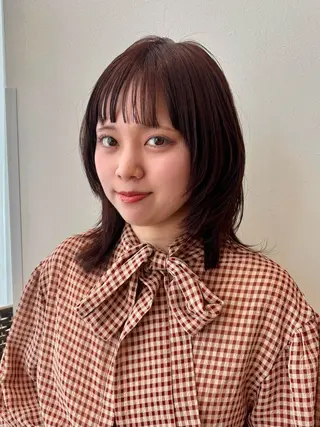 ミディアム カラー ktwo☆ 暗艶髪☆姫野琳のヘアスタイル