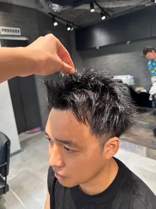 ショート ヘアアレンジ メンズ NEXT NEO所属・メンズヘア静岡 ✂︎Ryuheiのヘアスタイル