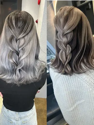 セミロング カラー Giselハヤシ ケンタのヘアスタイル