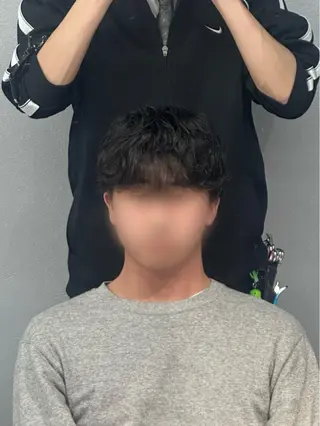 パーマ メンズ 梅田/パーマ/ 韓国メンズヘア/ハタのヘアスタイル