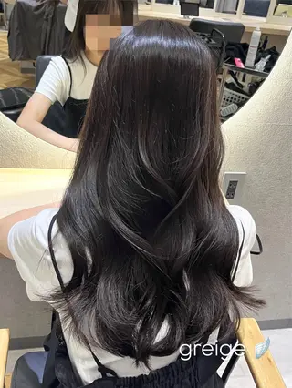 セミロング カラー ヘアアレンジ 韓国レイヤー/顔周り /ブリーチことこのヘアスタイル