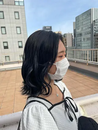 ミディアム カラー ボブ美容師 /馬場 翼のヘアスタイル
