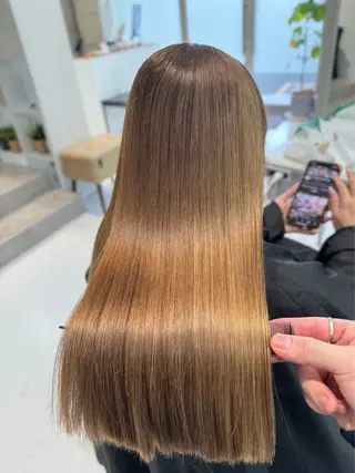 ロング 山崎結菜 🫧透明感カラーのヘアスタイル