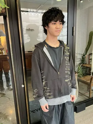 パーマ メンズ 千葉 郁也のヘアスタイル