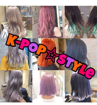 ミディアム カラー パーマ ヘアアレンジ メンズ キッズ ネイル マツエク・マツパ サロンドミルク 原宿のヘアスタイル