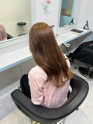 ロング カラー 🩷モテ髪＆透明感 🩷ミルクティー🩷のヘアスタイル