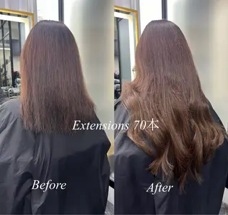 ロング カラー シールエクステ特化 ハイトーン、NANAのヘアスタイル