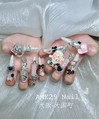 ロング AME29 Nail ネイルサロンのネイルデザイン