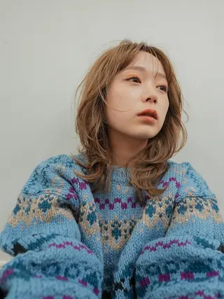 ミディアム パーマ gite カワムラナオキのヘアスタイル