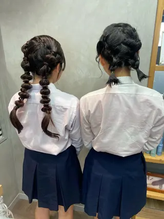 ロング ヘアアレンジ hina💟 透明感カラーのヘアスタイル