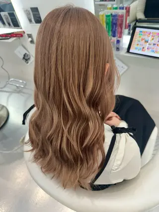 ロング ならざきつぐみ /天王寺/ハイトーンのヘアスタイル