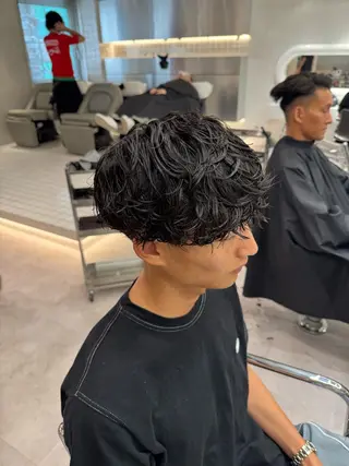 パーマ メンズ ブリーチ/パーマ特化 片平和寿のヘアスタイル