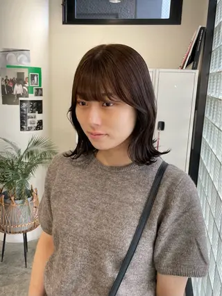 ミディアム カラー 🟡ひろの/ツヤ カラー/髪質改善🟡のヘアスタイル