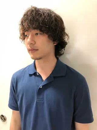 パーマ ヘアアレンジ メンズ ainico+所属・メンズ特化✂️栗原 侑也のヘアスタイル