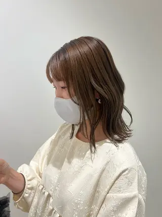 ミディアム りな/ボブ /ダブルカラーのヘアスタイル