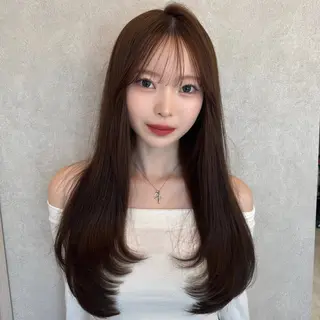 ロング 🎀しゅな/韓国 レイヤー/透明感♡のヘアスタイル