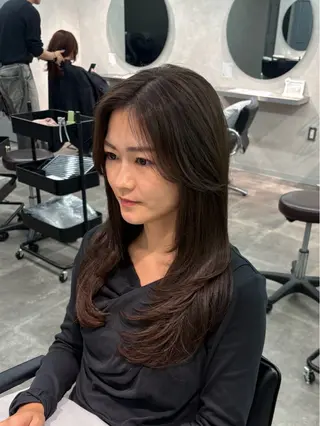 セミロング 韓国特化🇰🇷千葉 /レイヤーカット竜生のヘアスタイル