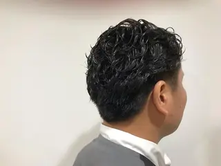 パーマ メンズ 暖色カラー🍊 ボブ🌿顔周りcutのヘアスタイル